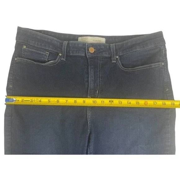 Signature Levi Strauss Gold Mid-Rise Stretch Skinny Dark Wash Jeans 16 Short - Picture 6 of 15